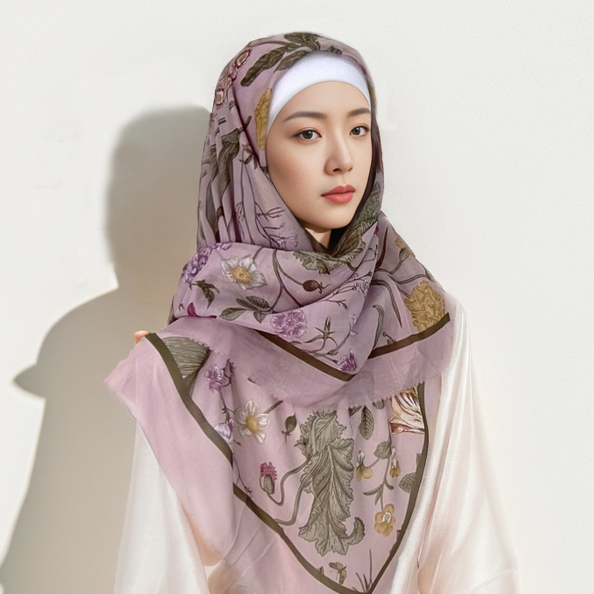 WJA276 Square scarf classic lace fashion scarf headscarf shawl - MinYang Fashion Apparel Accessory Manufacturer