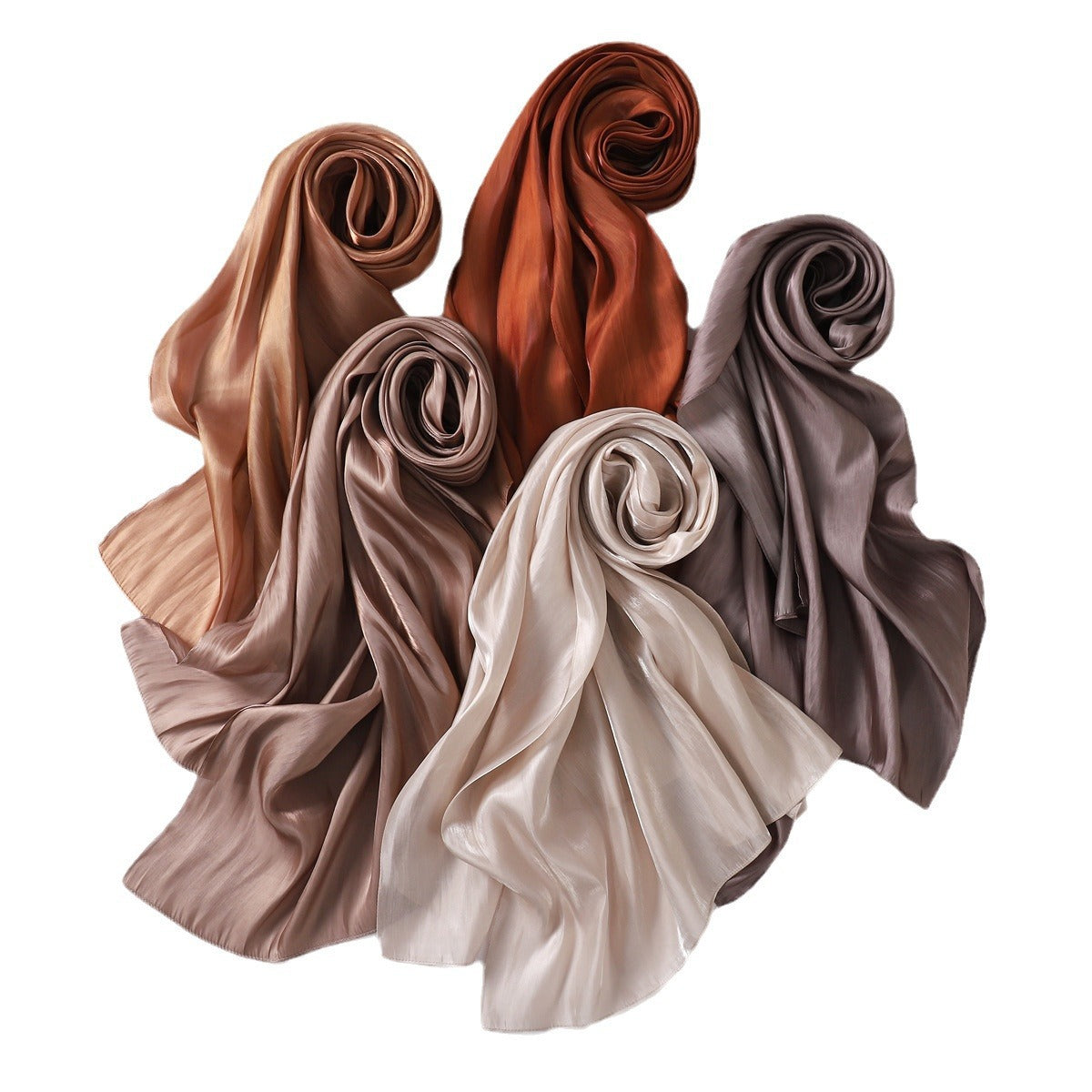 YZ206 Spring and summer new thin soft shiny silk shawl scarf