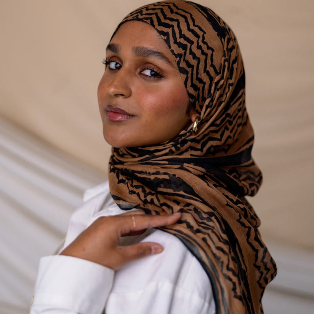 WJA273 Aliexpress Amazon hot sale of Arabic chiffon printed checkered scarf Saudi Dubai Turkey Middle East headscarf