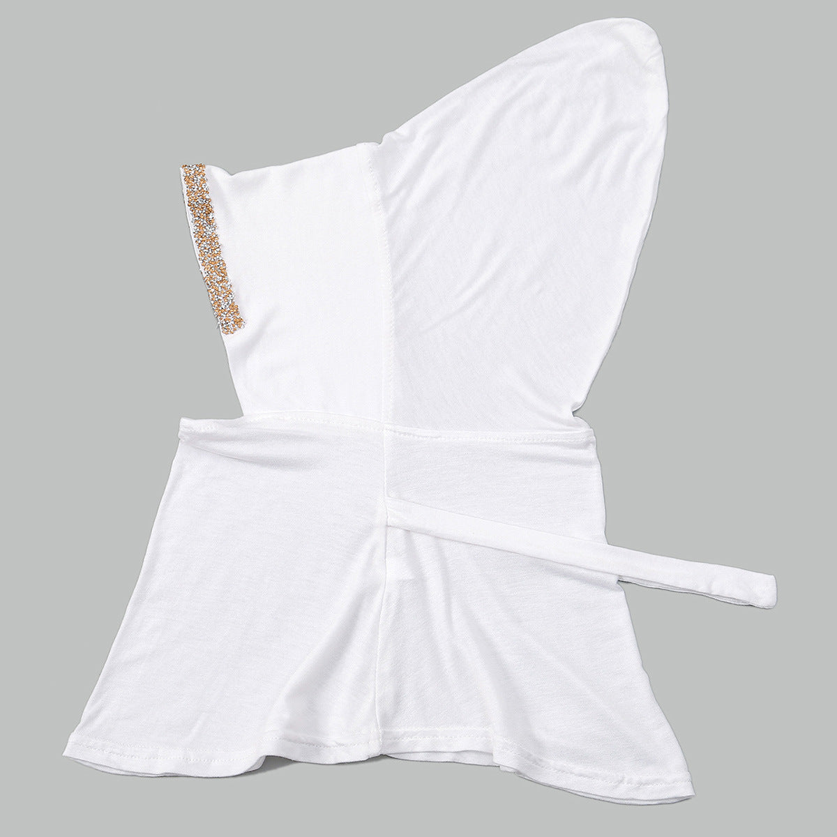 RS016 Mercerized cotton bottoming cap with hot diamond straps
