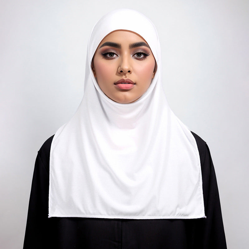MSL095 Crystal hemp face covering solid color hijab cap