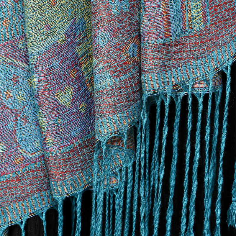 MY18 Butterfly Cashew Jacquard Shawl Tassel Scarf - MinYang Fashion Apparel Accessory Manufacturer