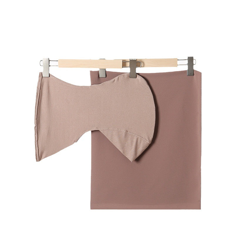 YW240 plain chiffon hijab with undercap jersey