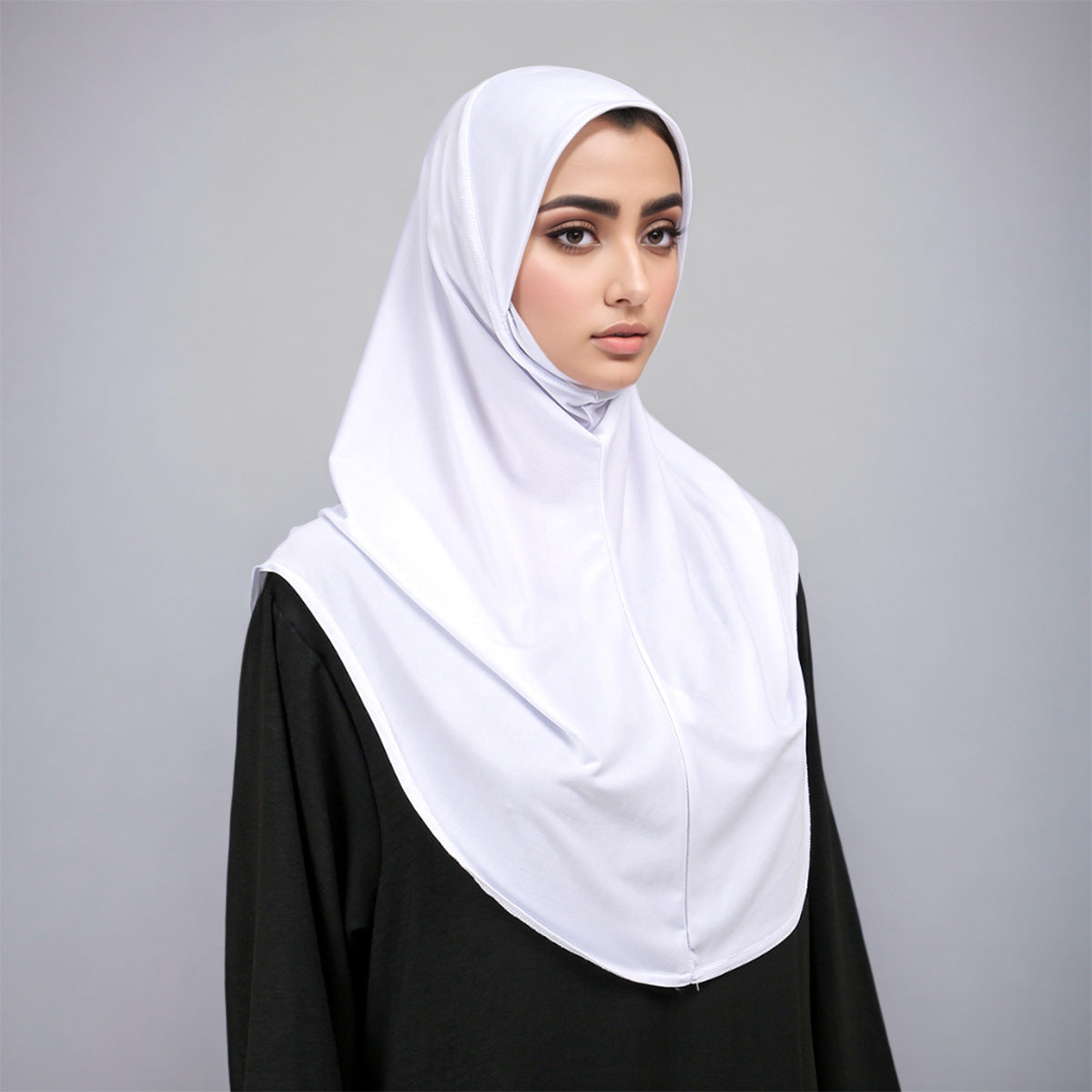 MSL098 Crystal linen loose bottoming cap hijab