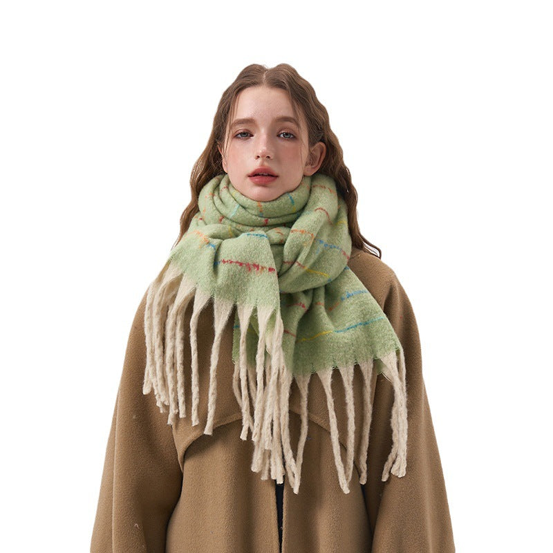 2023-08-26 stripe winter scarf - MinYang Fashion Apparel Accessory Manufacturer