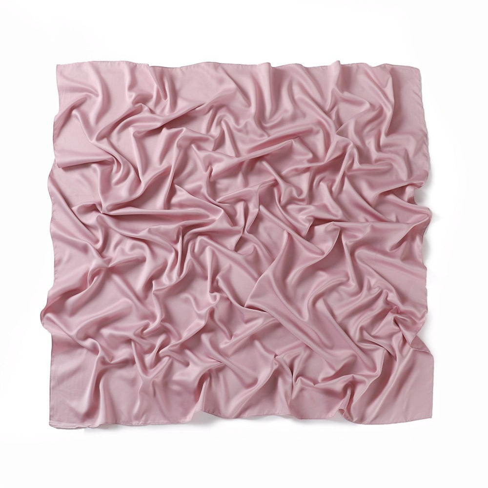 YZ190 90cm Matte Satin Faux Silk Satin Solid Square Shawl Scarf - MinYang Fashion Apparel Accessory Manufacturer