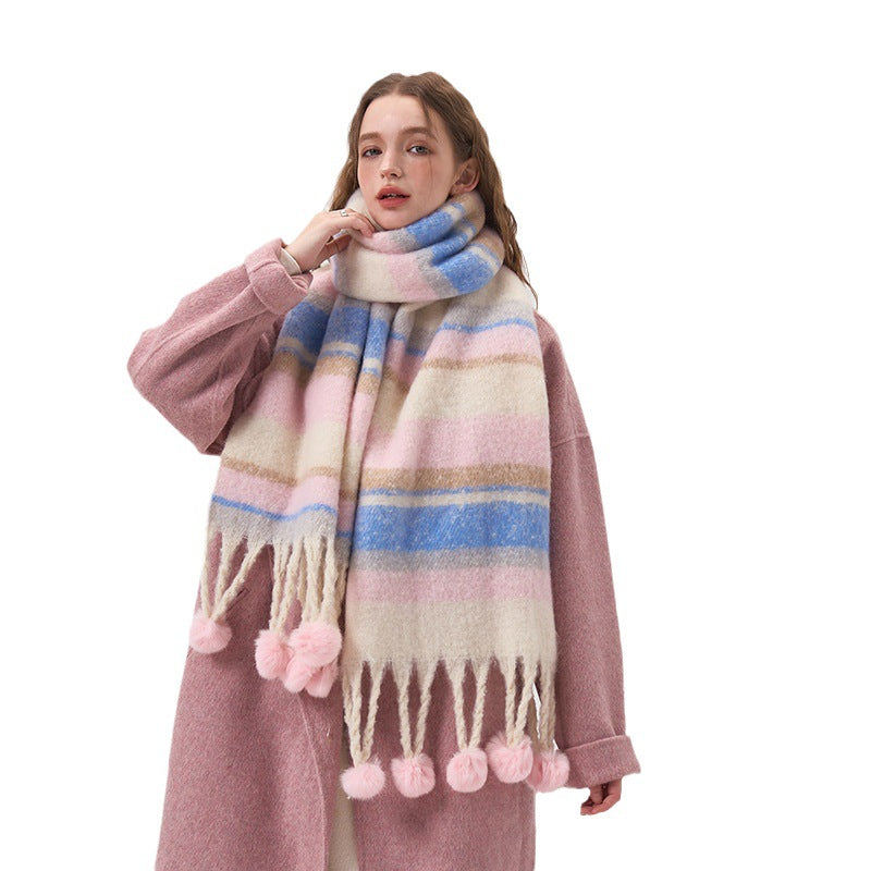 2023-08-20 stripe winter scarf - MinYang Fashion Apparel Accessory Manufacturer