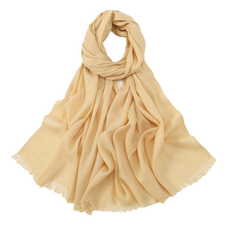 VS648 bamboo joints plain cotton hijab