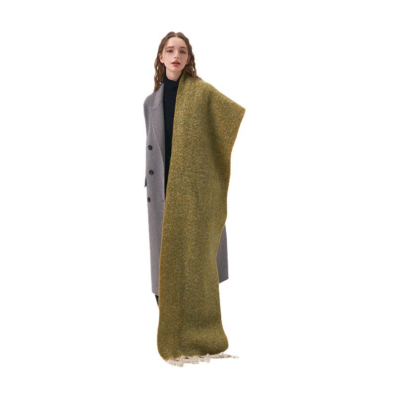 2023-08-28 plain thick tassel winter scarf - MinYang Fashion Apparel Accessory Manufacturer