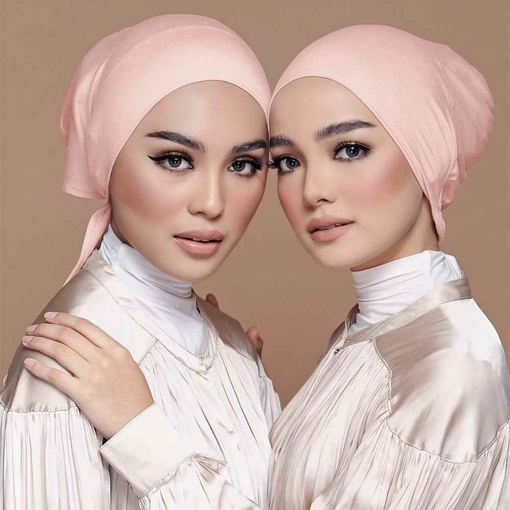 TJ010 under cap with inner layer instant hijab