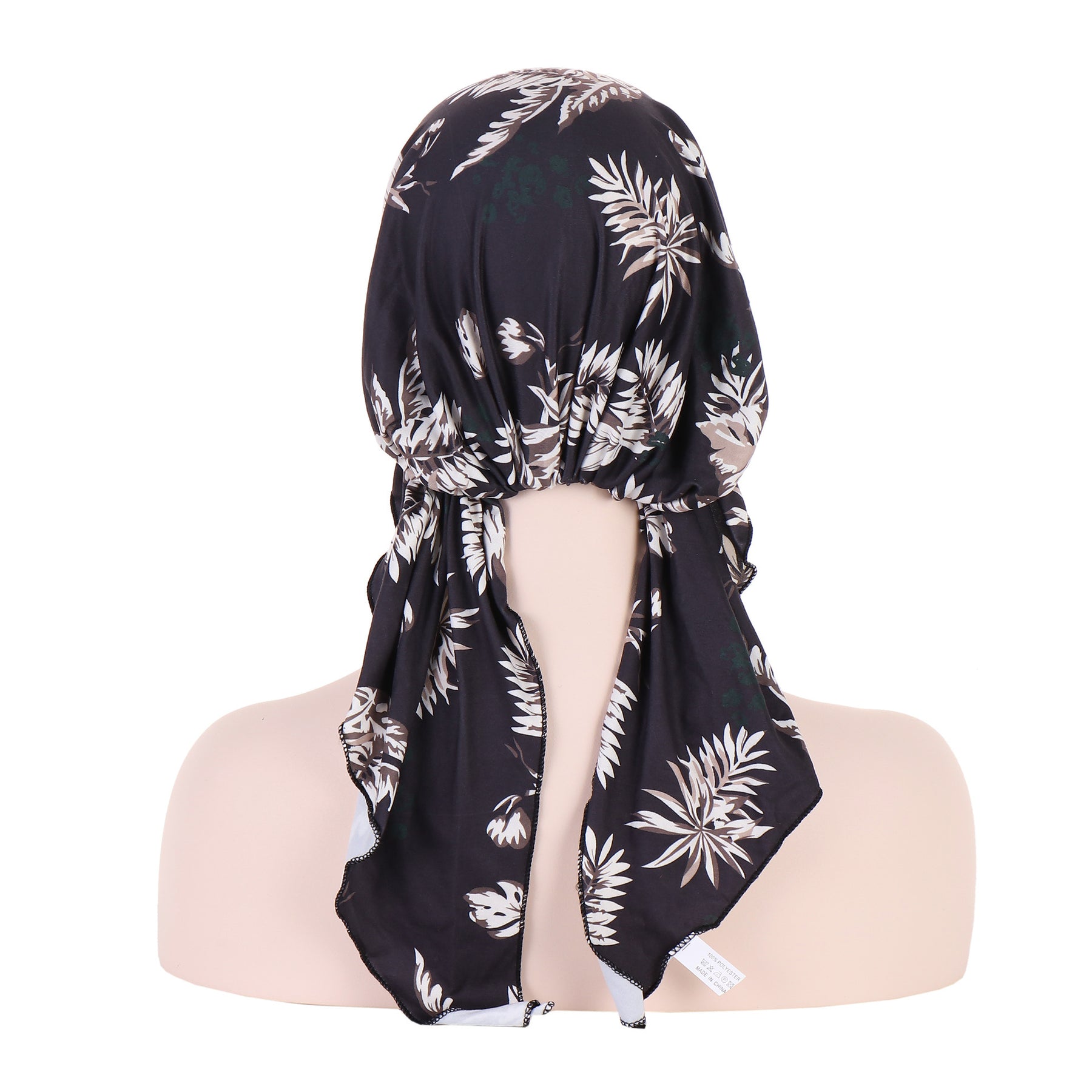 8358 Curved floral pullover cap