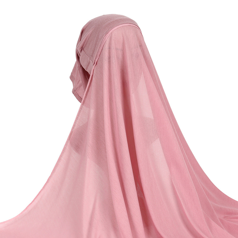 YW180 jersey hijab with undercap plain instant set - MinYang Fashion Apparel Accessory Manufacturer