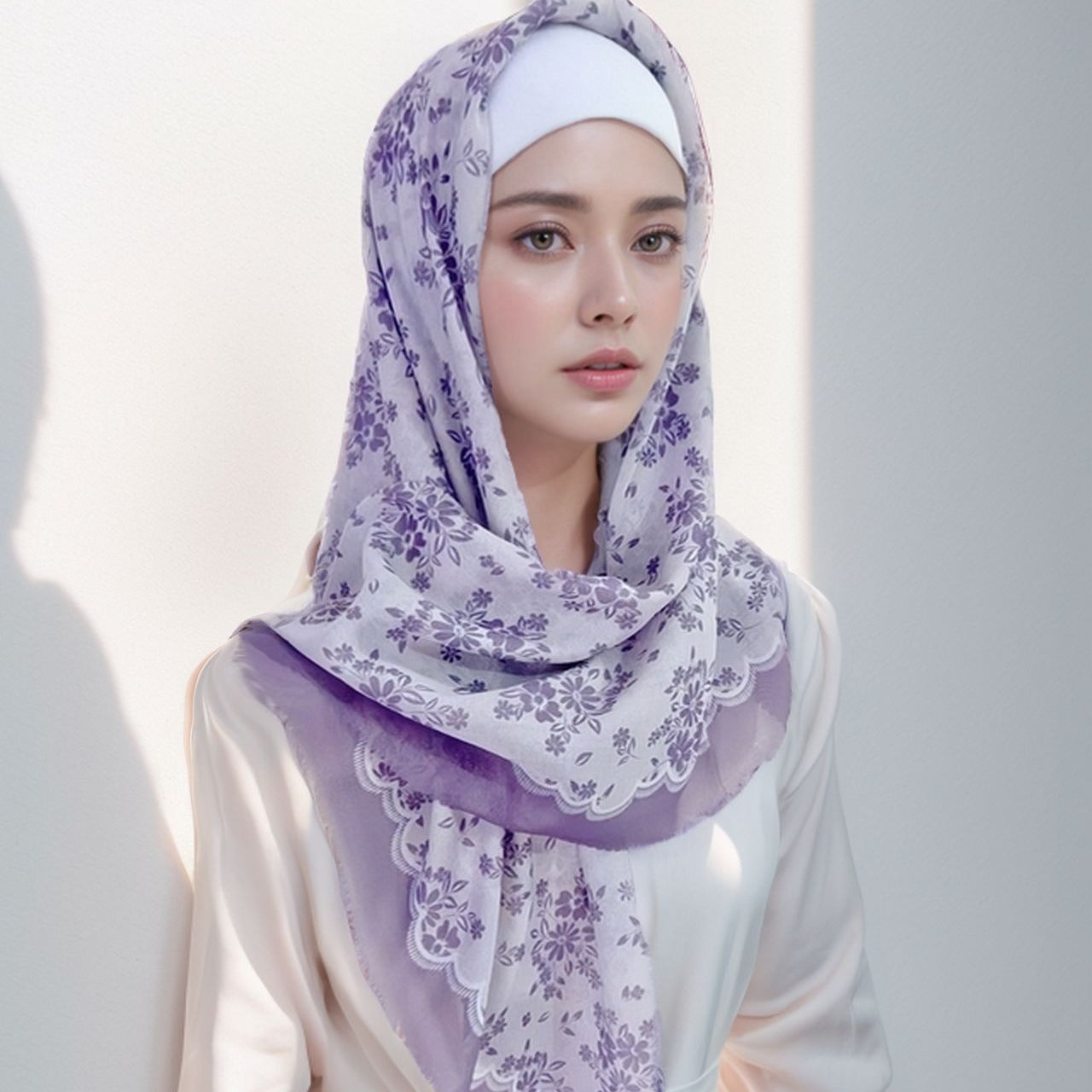 WJA276 Square scarf classic lace fashion scarf headscarf shawl