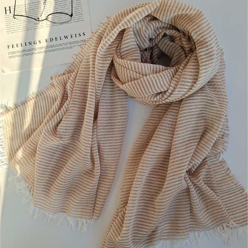 17A75 Polyester cotton casual versatile trendy shawl - MinYang Fashion Apparel Accessory Manufacturer