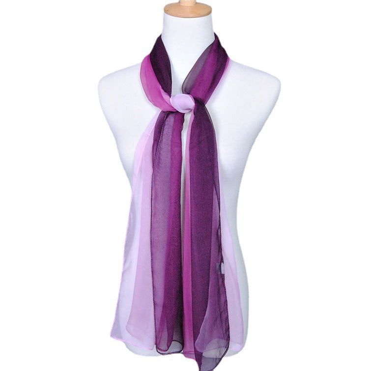 1002 gradient color georgette thin hijab scarf - MinYang Fashion Apparel Accessory Manufacturer