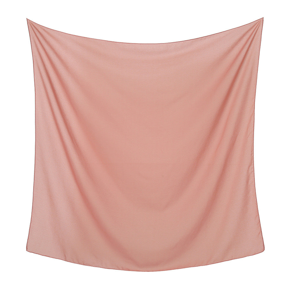 YW217 110*110 plain pleated kerchief hijab