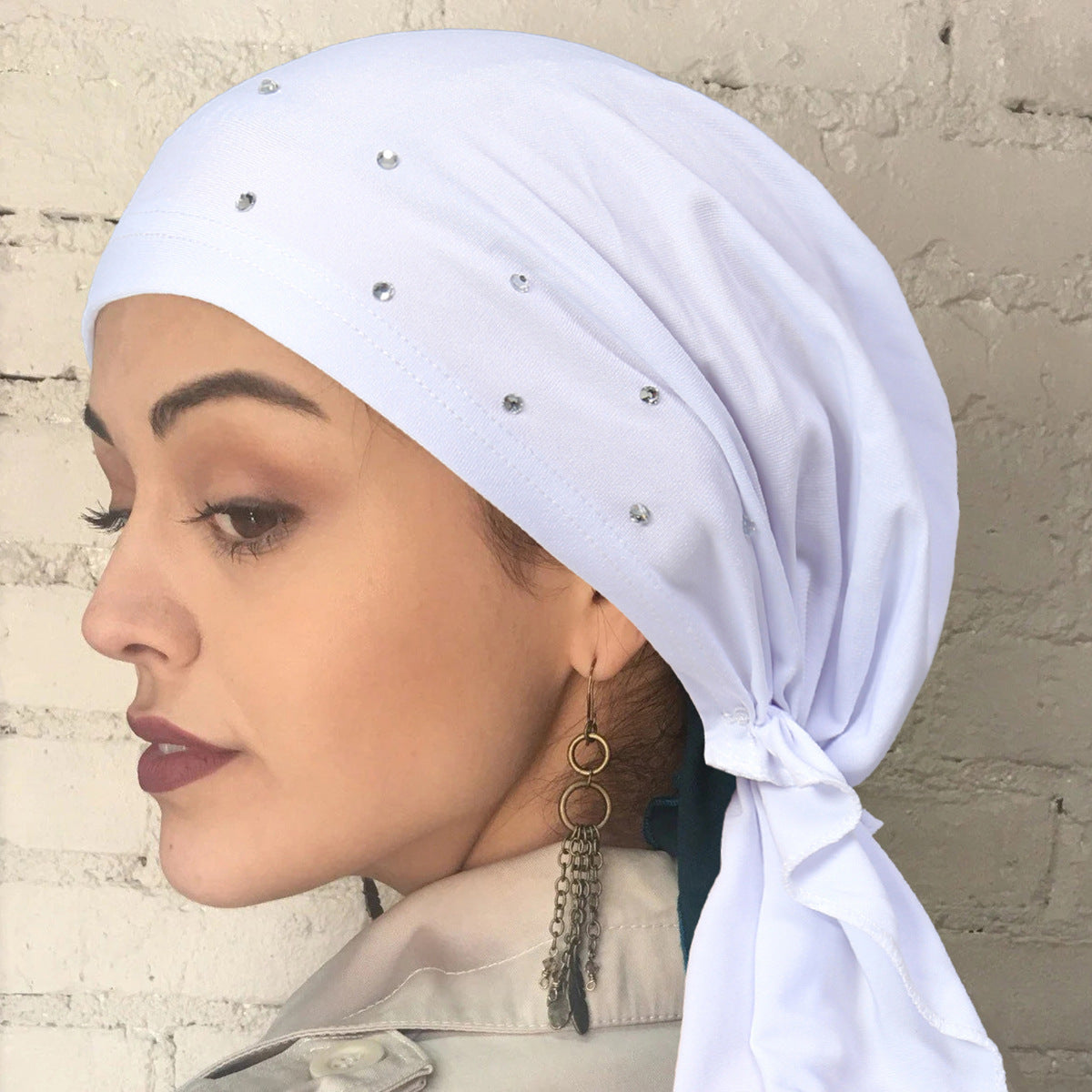 ER064 Hot diamond elastic hijab