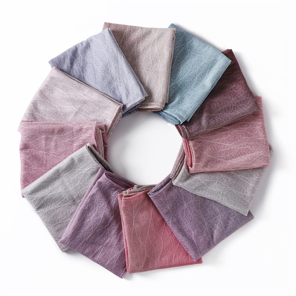 YZ80 Lace breathable hollow slightly elastic wave gradient color hijab hijab/tudung printed hijab printed scarf Gradient