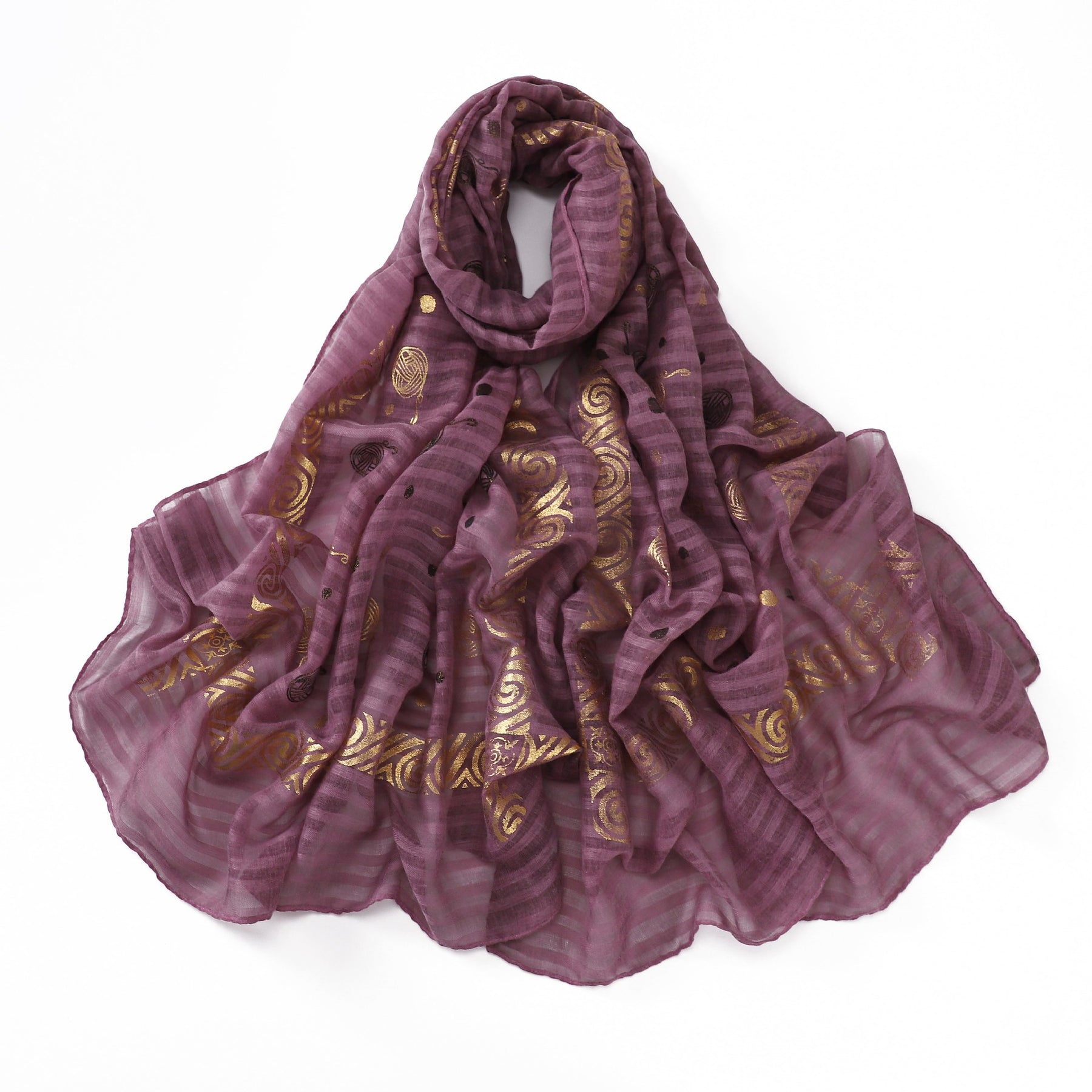 B1 Simple gold stamped scarf