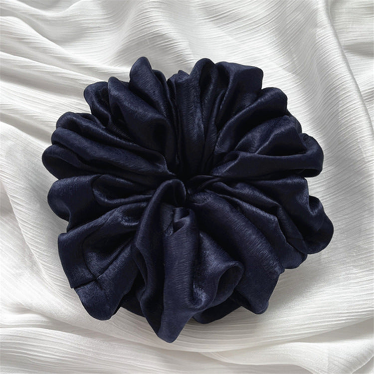WJA40 Satin Tencel Velvet Large Size Women's Big Head Flower Large Intestine Circle Tencel Hair Tie - MinYang Fashion Apparel Accessory Manufacturer