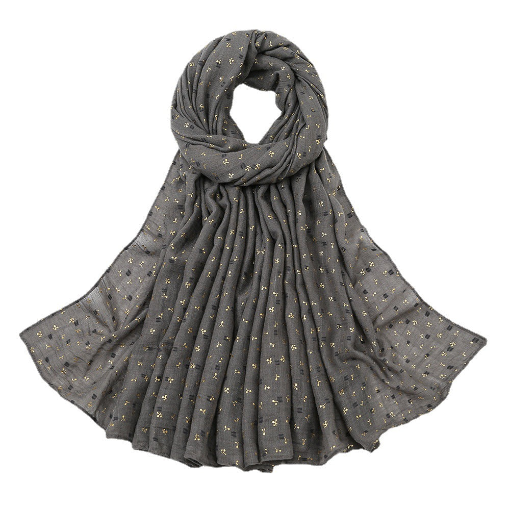 VS468 hot stamping cotton hijab
