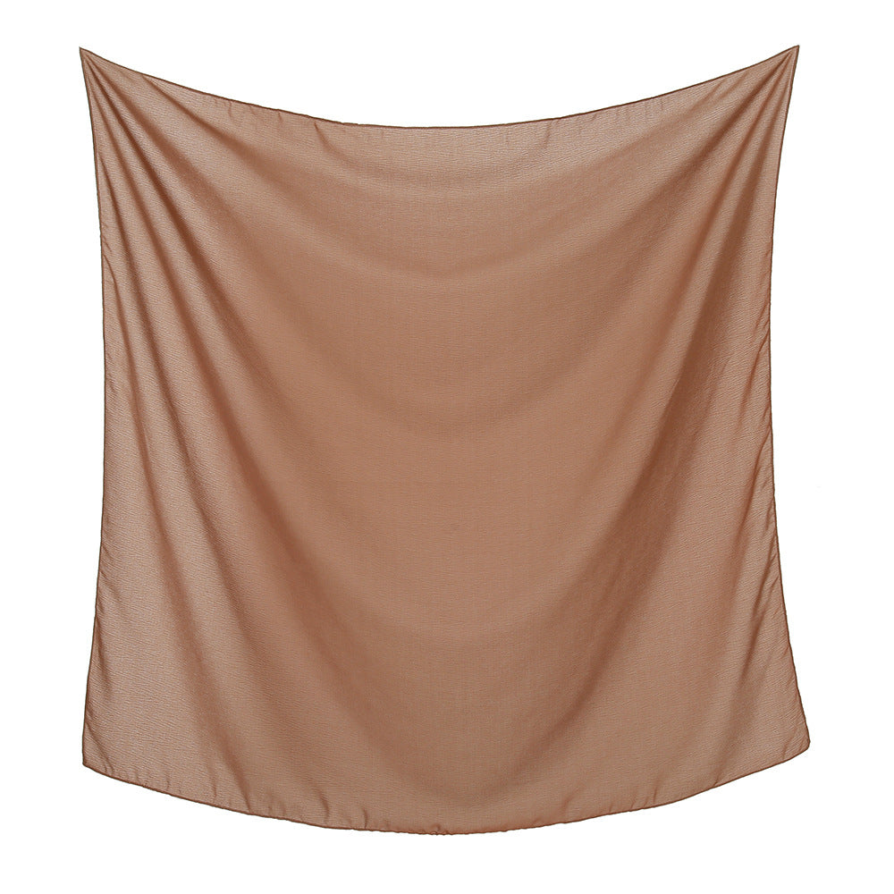 YW217 110*110 plain pleated kerchief hijab