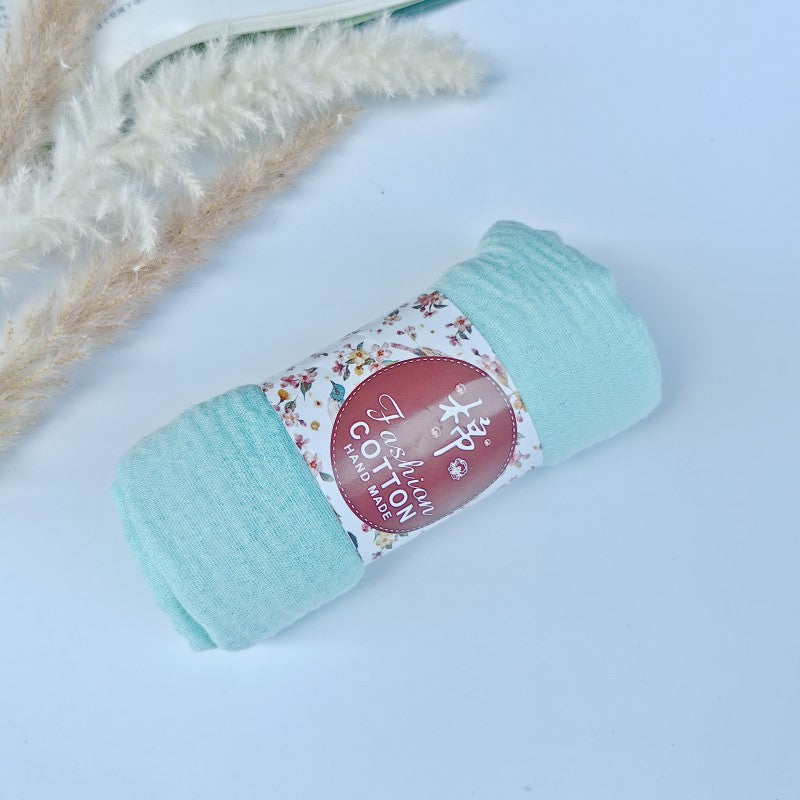 WJ01 Cotton scarf solid color scarf wrinkled bubble scarf shawl headscarf