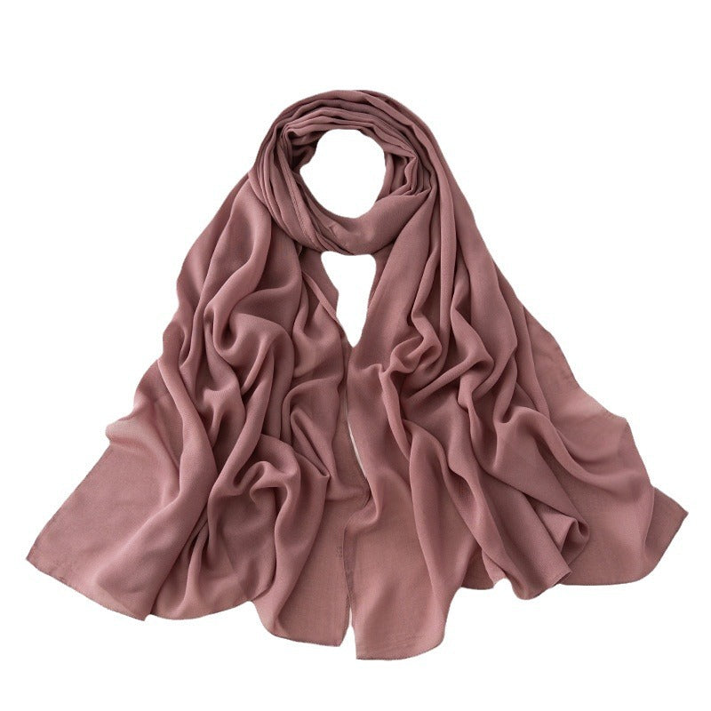 WJA154 Lightweight solid color breathable chiffon long scarf - MinYang Fashion Apparel Accessory Manufacturer