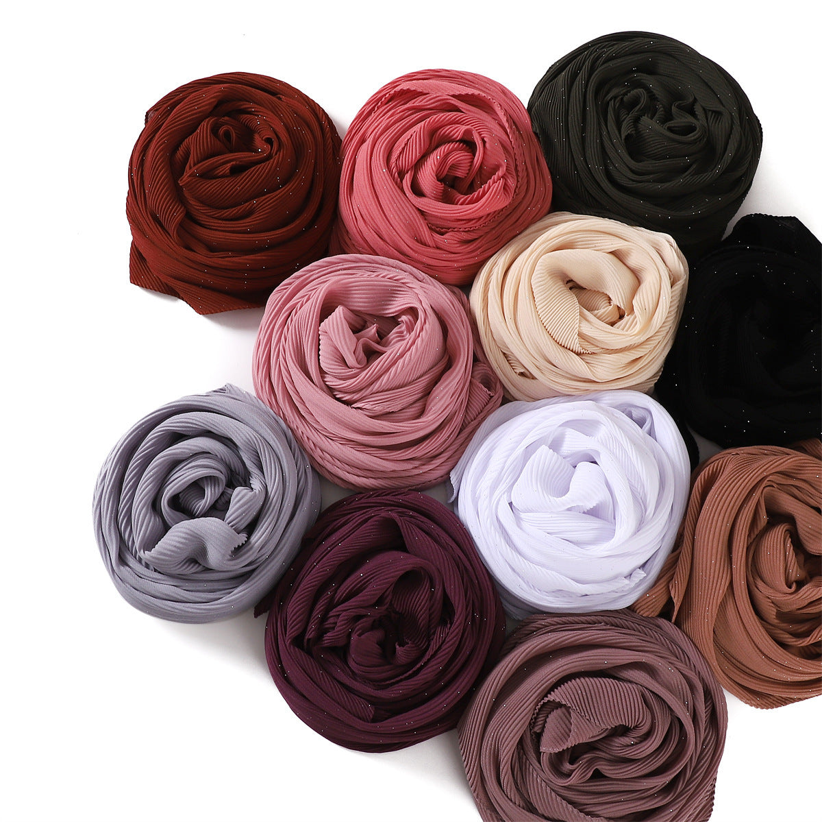 YZ208 90*90plain Chiffon Crumpled Square Scarf Printed spring - MinYang Fashion Apparel Accessory Manufacturer