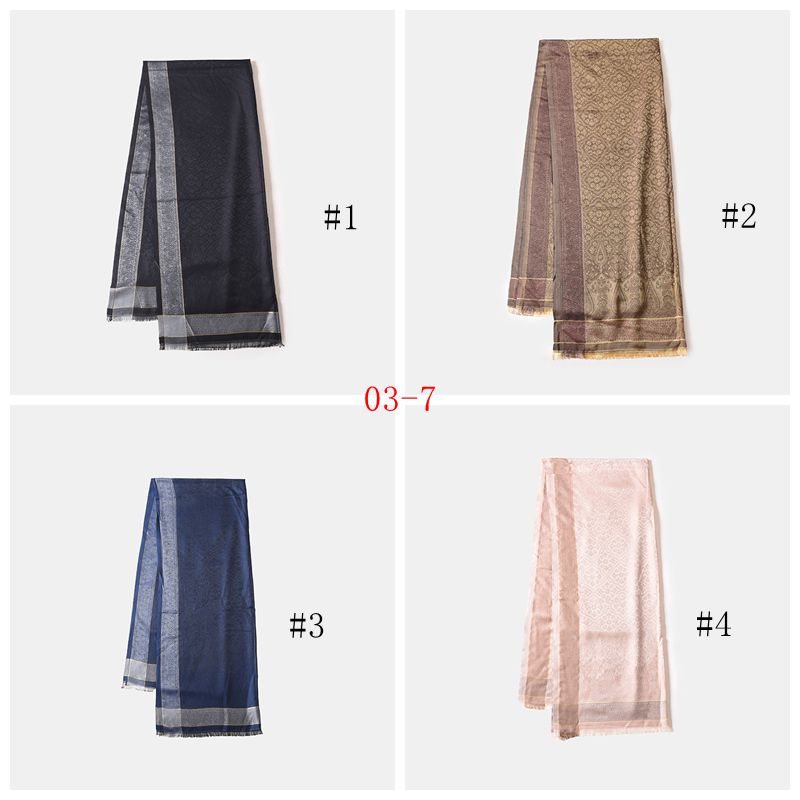 03-7 Selendang sutera berjalur selendang persegi selendang pelindung matahari gaya eksotik mewah mewah Eropah dan Amerika Syarikat jualan panas selendang sutera besar kasual tudung polos bercetak selendang bercetak tudung hijab/tudung