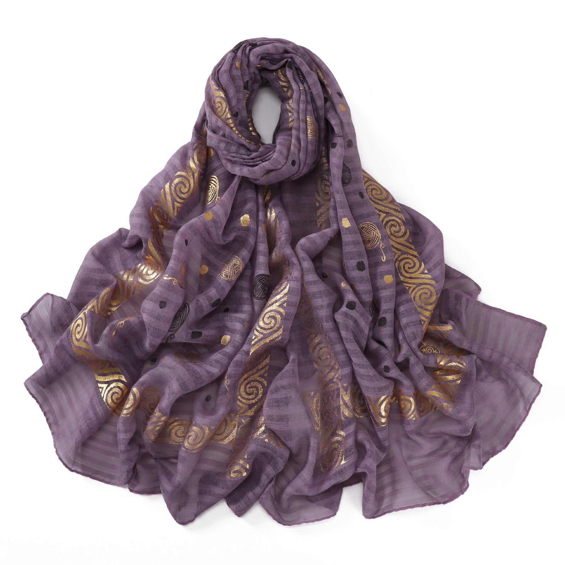 B1 Simple gold stamped scarf