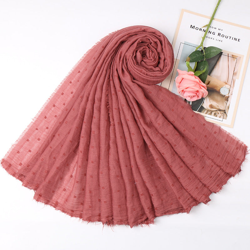 VS162 Cotton and linen hijab