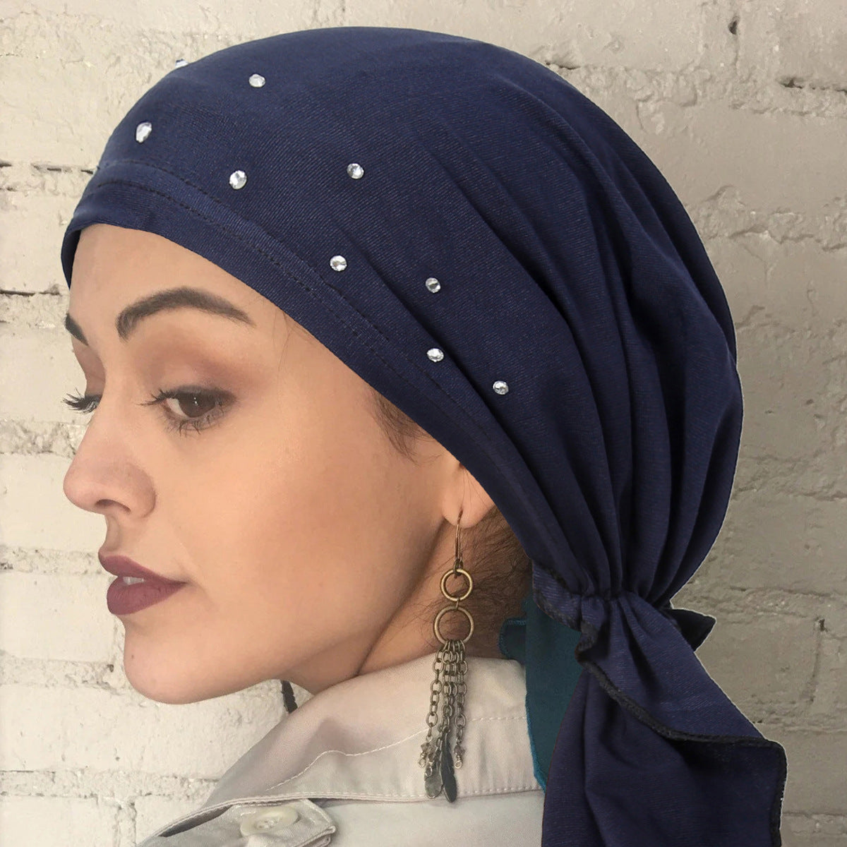 ER064 Hot diamond elastic hijab