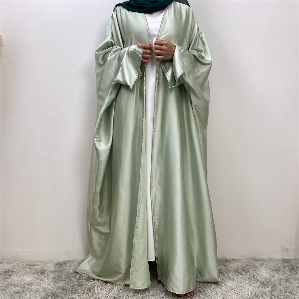 1872 Muslim stitching bat sleeves studded cardigan robe