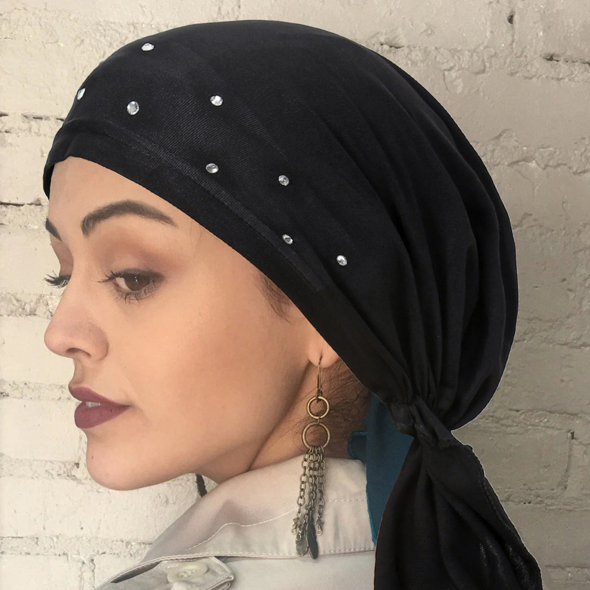ER064 Hot diamond elastic hijab
