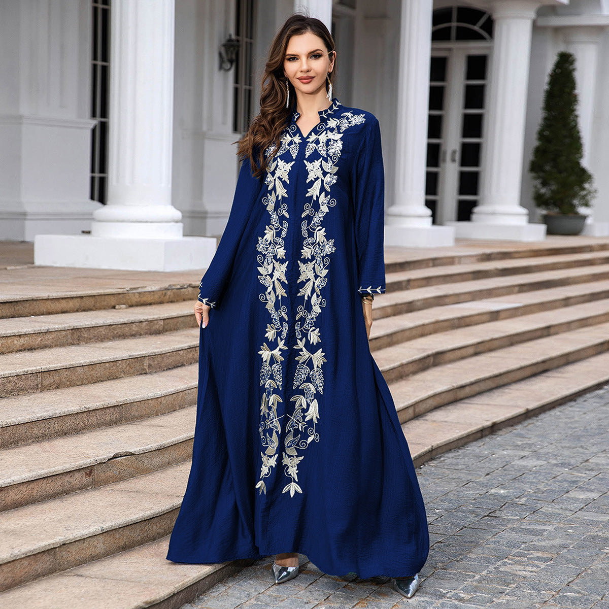 SMT008 Robe women's abaya embroidered dress evening dress abaya Dresses/gowns
