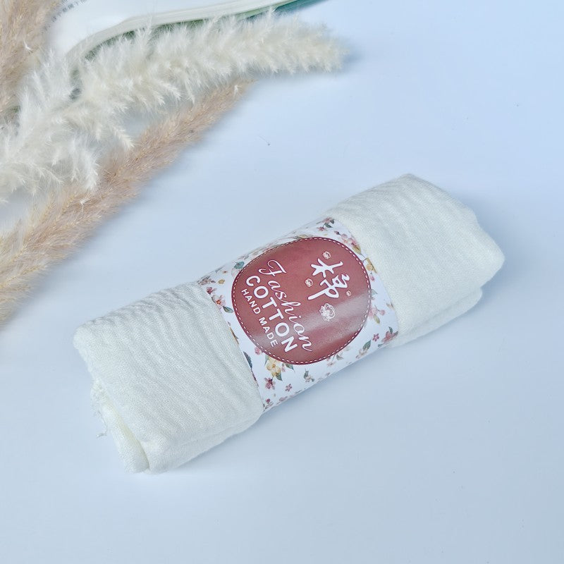 WJ01 Cotton scarf solid color scarf wrinkled bubble scarf shawl headscarf