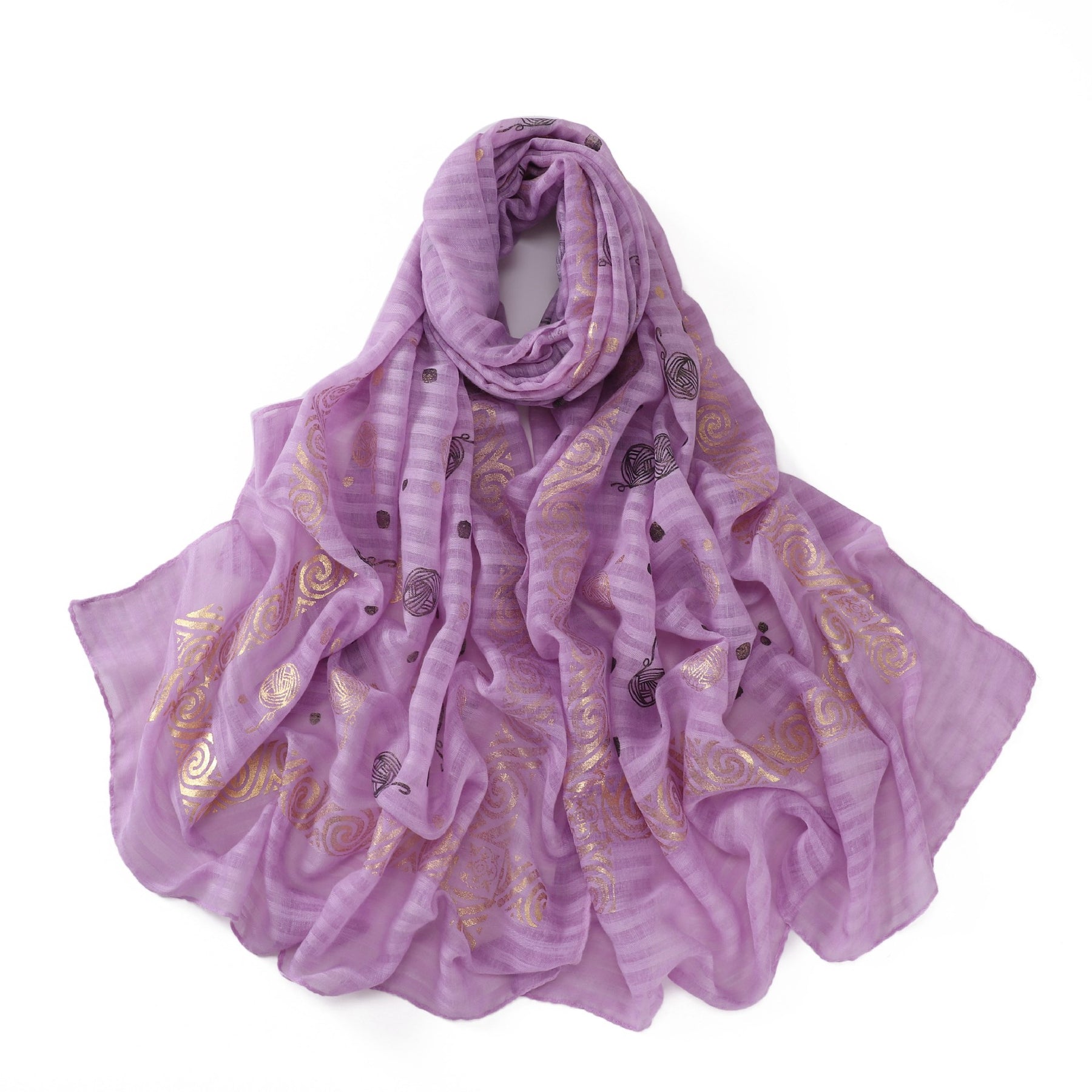B1 Simple gold stamped scarf