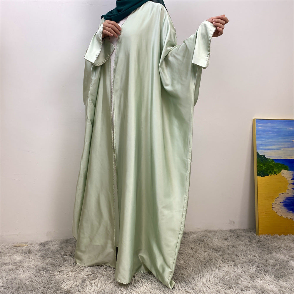 1872 Muslim stitching bat sleeves studded cardigan robe
