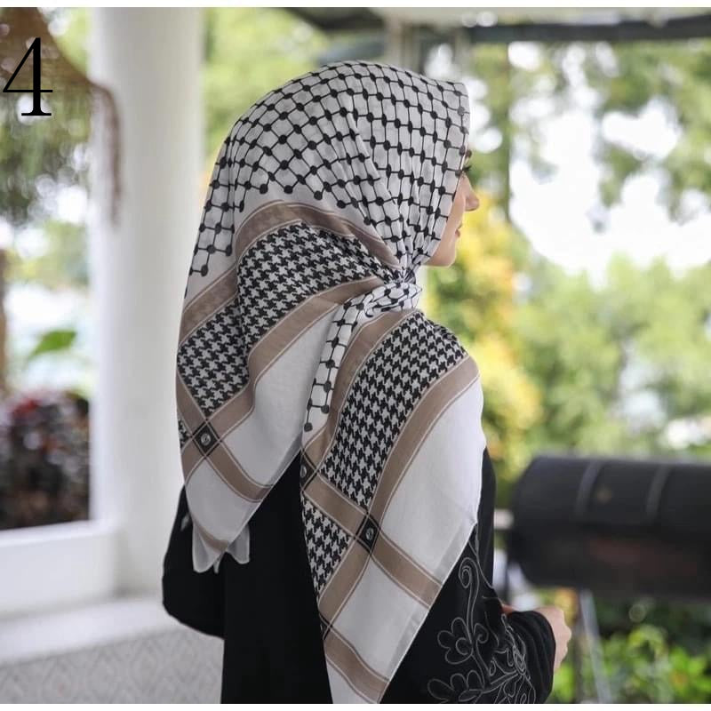 BDMY08 Kuffiyeh cuadrado estampado palestino