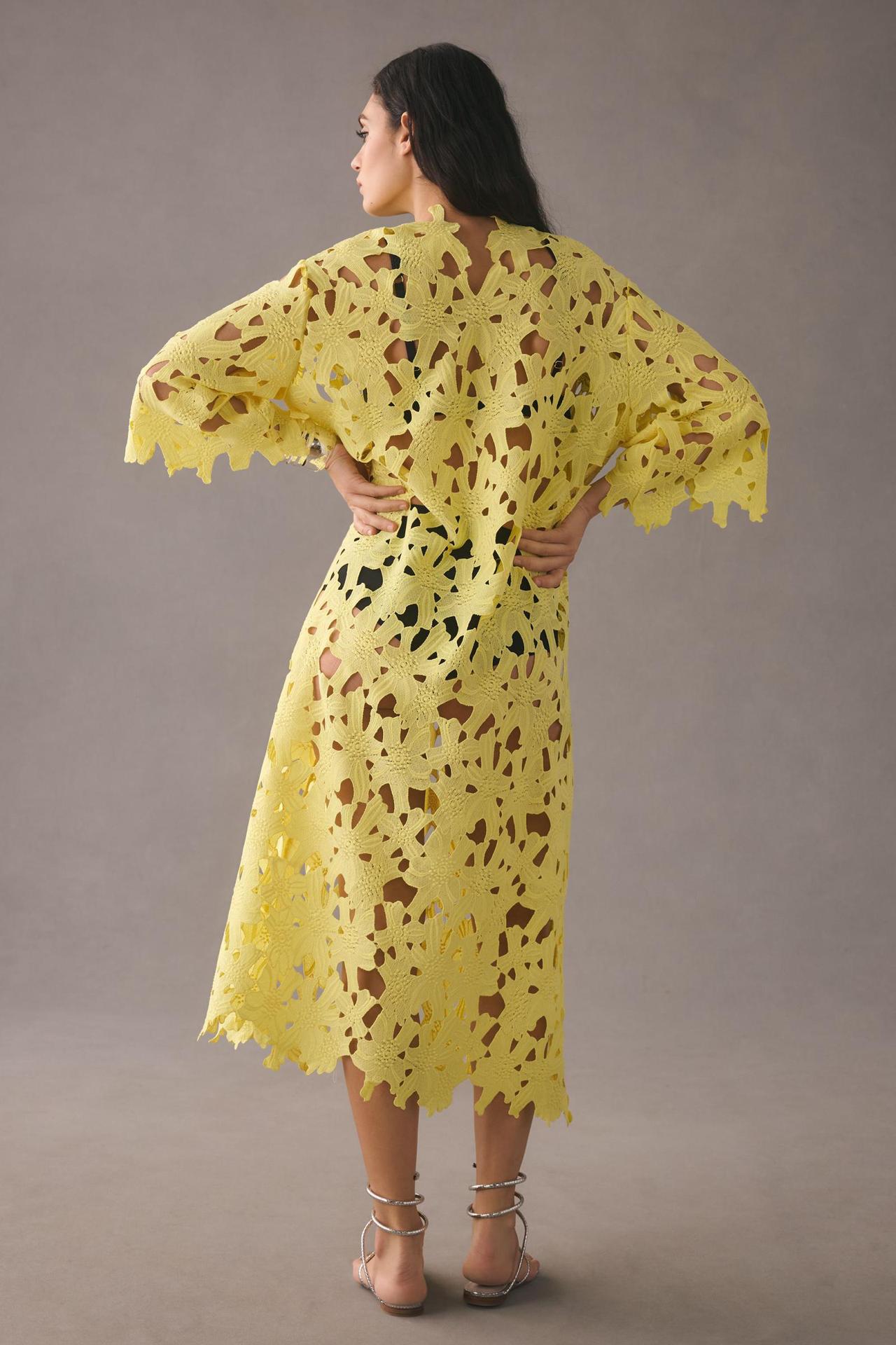 2387 Casual Loose Beach Vacation Cover Up Lace Shirt