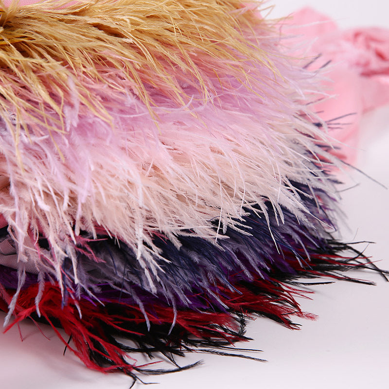 MSL121 plain pearl chiffon Feather hijab scarf - MinYang Fashion Apparel Accessory Manufacturer