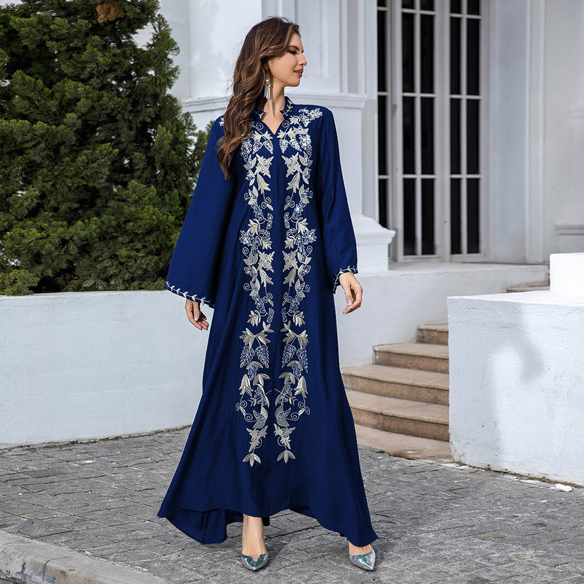SMT008 Robe women's abaya embroidered dress evening dress abaya Dresses/gowns