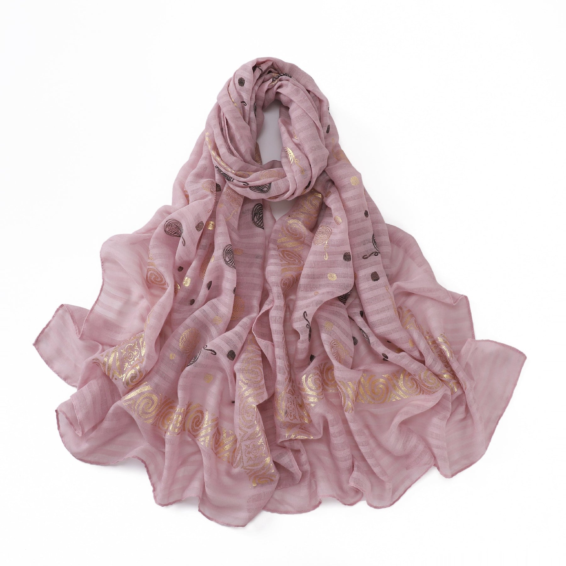B1 Simple gold stamped scarf