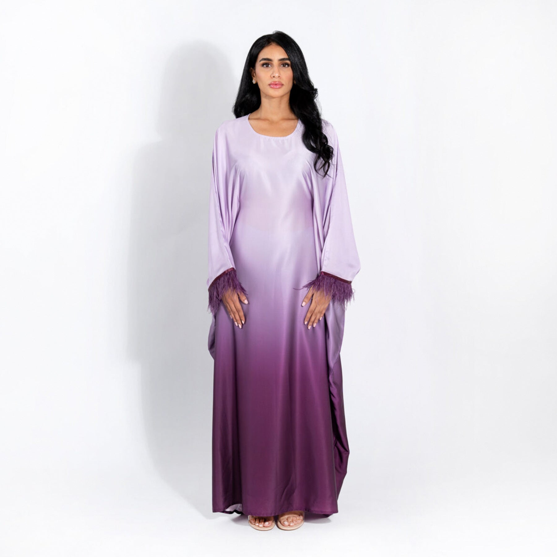 LR811 Batwing Sleeve Ombre Party Dress