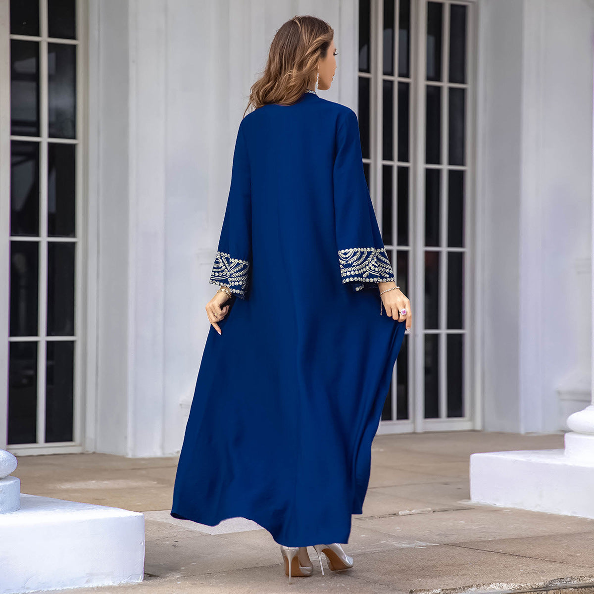 SMT014 Women's evening dress Muslim women's robe sequin embroidery abaya wholesale abaya Dresses/gowns