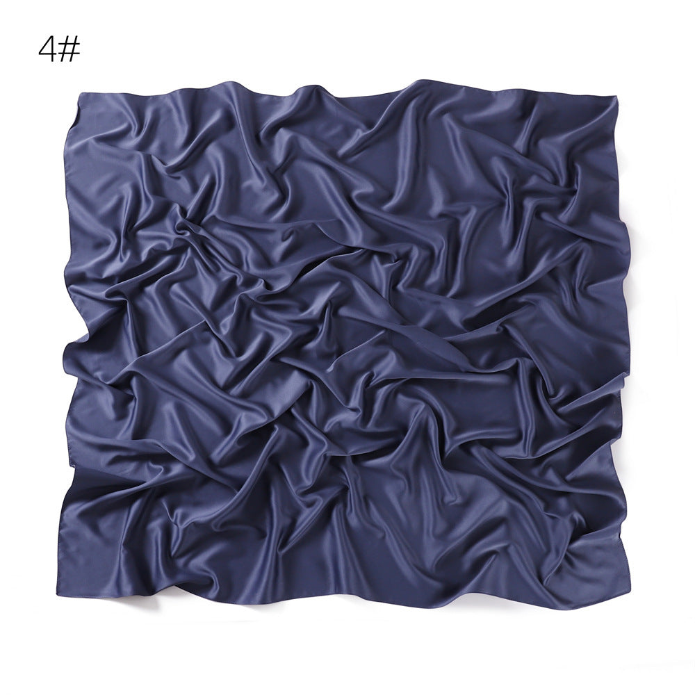 YZ190 90cm Matte Satin Faux Silk Satin Solid Square Shawl Scarf - MinYang Fashion Apparel Accessory Manufacturer