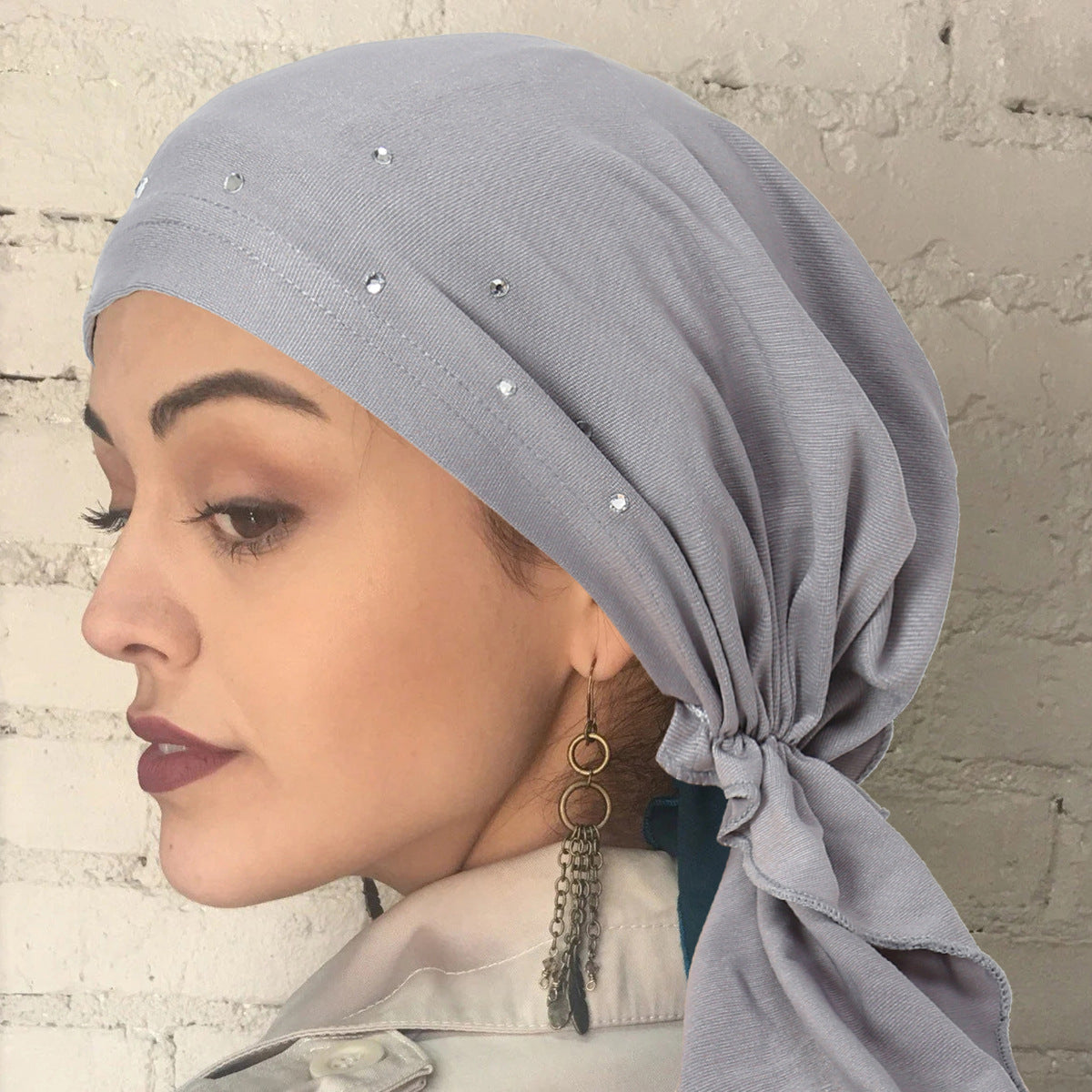 ER064 Hot diamond elastic hijab