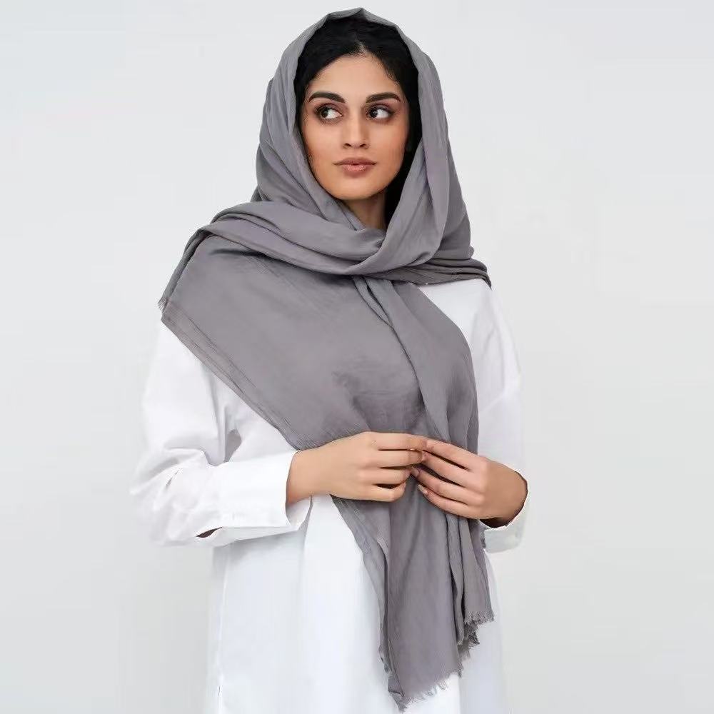 SS001 80s polyester-cotton printed hijab