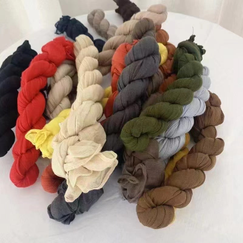 WJA82 Balinese yarn and twist plain hijab scarf - MinYang Fashion Apparel Accessory Manufacturer